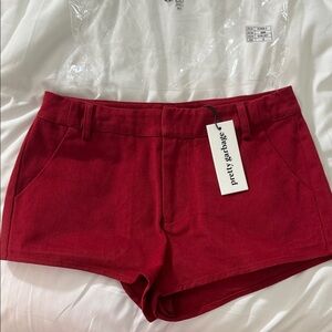 Pretty garbage red mini shorts size small